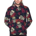 thumbnail image 4 of Hoodies for Men - Roses Skulls Long Sleeve Comfrt Men'S Fashion Hoodies & Sweatshirts, Sweatshirts for Men Hoodies Pullover Clothing Clothes with Pouch, 4 of 7