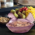 thumbnail image 6 of YingYouFu Easter Decor Vintage Glass Hen on Nest Dish with Lid - Large Pedestal Rooster Glass Candy Bowl, Colorful Crystal Candy Jar for Snacks, Dessert, Cookies | Home Kitchen Office Tabletop Decor, 6 of 7