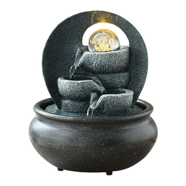 simhoa Cascade Intérieure Illuminée Maison Terrasse Pendaison de Crémaillère Bureau Table A