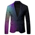 thumbnail image 4 of oqasdz Mens Blazer Print Dinner Elegant Lapel Long Sleeve for Groom Event Attire Stylish Comfort Fit Sport Coat Party Business Formal, 4 of 4