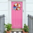 thumbnail image 6 of 18 Inch Independence Day Artificial Tulip Wreath Patriotic Wreath with Ribbon Red White Blue Wreath Front Door July 4th Wreath, 6 of 9