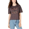 thumbnail image 4 of Carbon Copy T-Shirt Graphique pour Femmes Livin' Is Easy, Gris, Juniors, Grand, 4 of 5