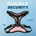 thumbnail image 3 of Voyager Step-In Lock Dog Harness & Reflective Leash Set w/ Neoprene Handle 6ft - For Small to Large Breed Dogs/ Cats, Cute & Heavy-Duty for Walking, Running & Training - Pink Black Trim, XXXS, 3 of 9