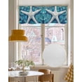 thumbnail image 4 of Summer Starfish Kitchen Valances for Windows Farmhouse Linen Window Valance Curtain for Living Room Window Treatment Coastal Ocean Watercolor Valance Rod Pocket Topper Drape, 42 x 18 Inch, 4 of 6