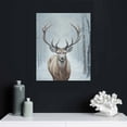 thumbnail image 4 of Leisuo  Deer Wall Art Canvas: Natural Deer in the Snow Winter Wall Decorations for Living Room Farmhouse Bathroom Decorations with Frame and Easy to Hang (12"x16"x1 Panel), 4 of 4