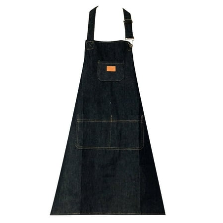 

CZHGKM Cooking Apron Kitchen Aprons Unisex Adult Bibs Waterproof Soft Restaurant Waitress Denim Work Aprons BBQ Accessories Drawing Supplies