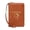 Light Brown, variant on VKLU RFID Blocking Passport Holder, Light Brown Slim Leather Travel Wallet with Zipper Closure and Wristlet Strap, Multifunctional Document Organizer for Phone, Cards and Boarding Pass