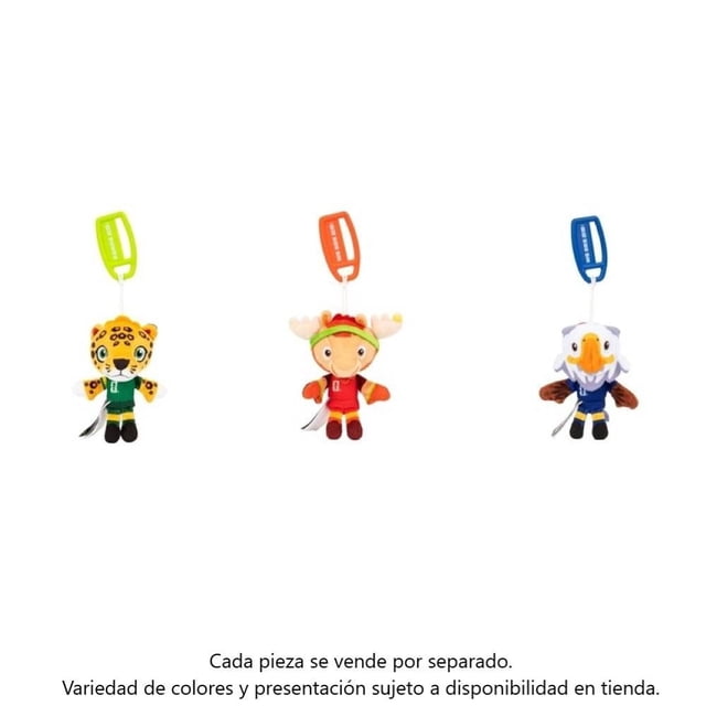 Llavero con peluche Squishmallows FIFA mascotas del mundial 2026 varios modelos 1 pieza