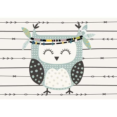Smiling Owl Vinyl Mat  Rectangle  3.2 x4.8