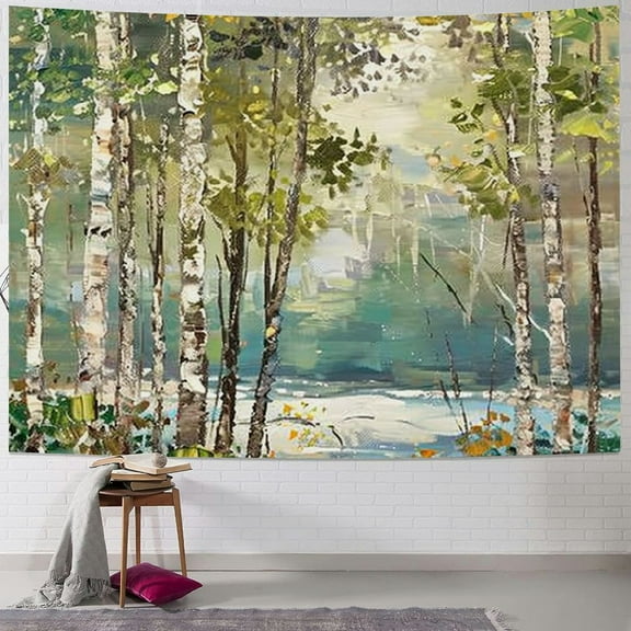 Orinice Impressionist Painting Tapestry Wall Hanging Unique Style Graphic Tapestries Home Wall Decor Art for Living Room Bedroom Apartment Farmhouse Dorm 40x30inch