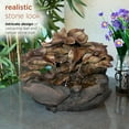 thumbnail image 5 of Alpine Corporation 10" Cascading Leaf Tabletop Indoor / Outdoor Fountain with LED Lights, 5 of 10