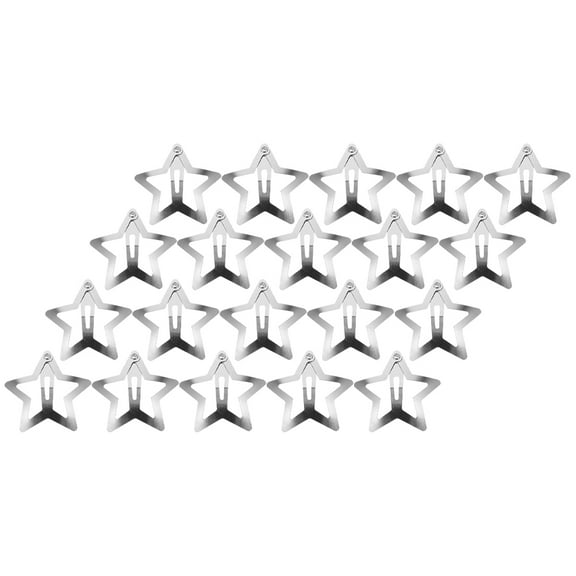 LEORX Star Hair Accessories for Women Hair Clips Silver 20Pcs
