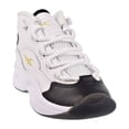 thumbnail image 2 of Reebok Question Mid "Black Toe" Little Kids' Shoes White-Black-Gold Met eg6276, 2 of 6