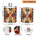thumbnail image 3 of Ethnic Red Abstract Pattern Translucent Plastic Cans Storage Canisters with Lid Set of 2, 3 of 7