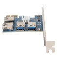 thumbnail image 3 of Tarjeta De Expansión PCIE, PCIe 1 A 4 Riser Card X4 X8 X16 Interfaz Gráfica Conveniente Práctica Estable Confiable Para Win7 Para Win XP Para Linux ANGGREK Otros, 3 of 8