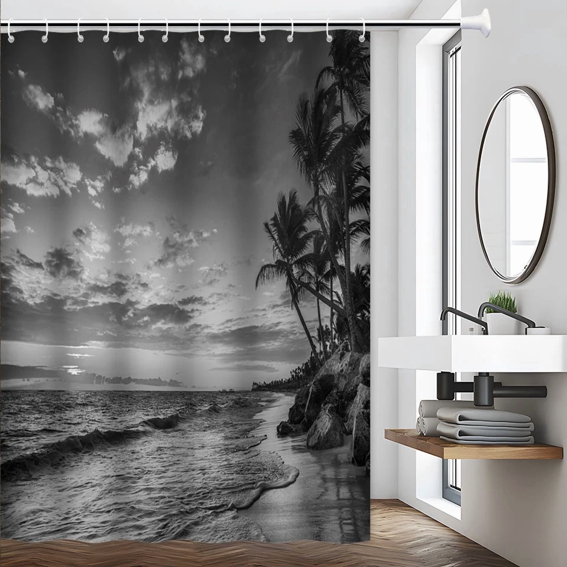 BUTTERFLY- 1Pc Shower Curtain -Polyester Fabric- 70.8X70.8 Inches With Hooks-6933A