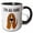 Black/White, variant on 3drose, Funny Cute Basset Hound Dog Im All Ears Pun, 11oz Two-tone Green Mug
