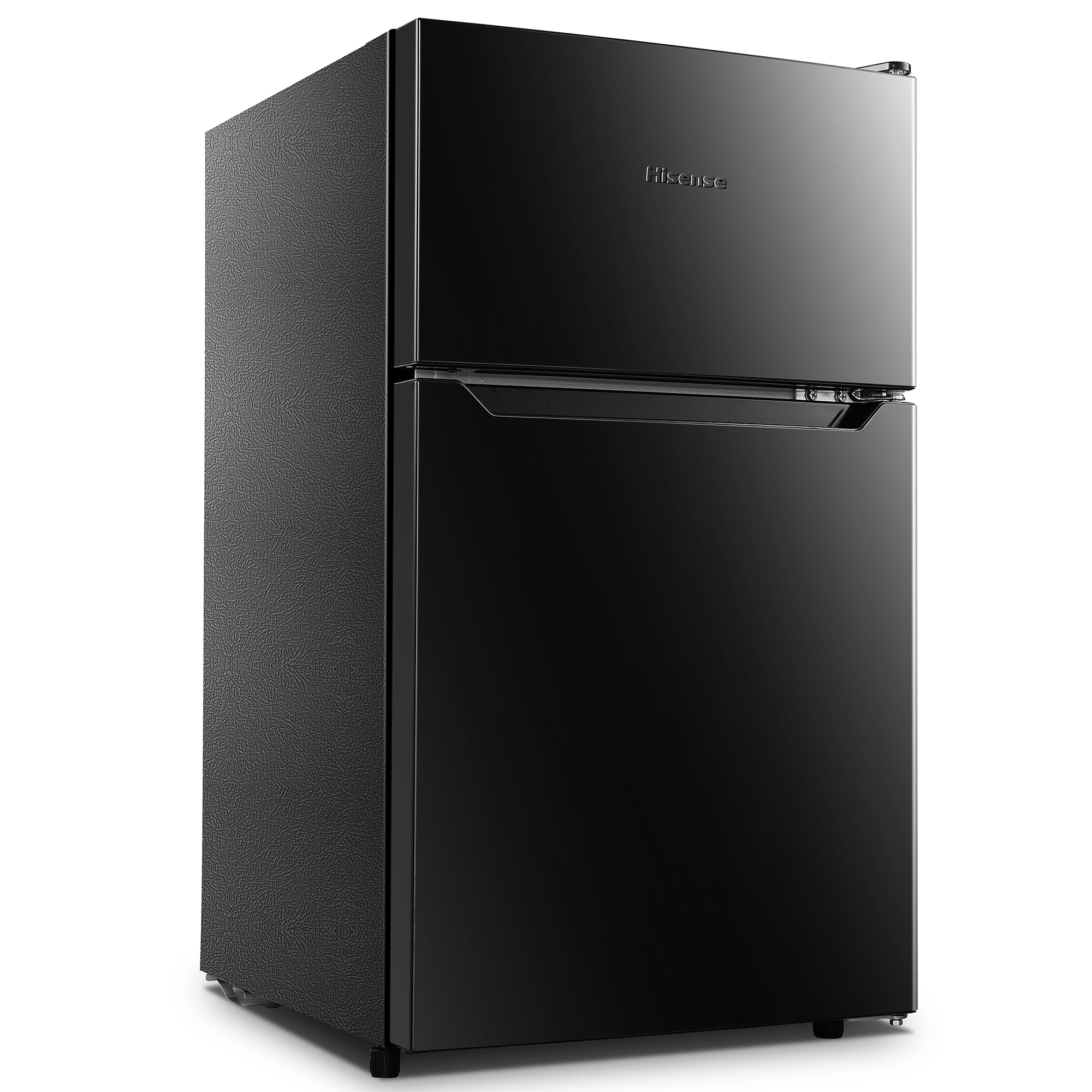 Ft Black Compact Two-Door Reversible Refrigerator Hisense 3.2 Cu 