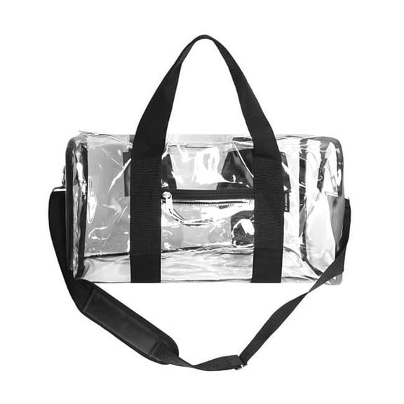 Everest Adjustable Padded Shoulder Strap Travel Duffel Bag, Clear
