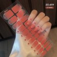 thumbnail image 1 of Pegatina de uñas con purpurina Rosa desnuda, calcomanías de cobertura completa de corazón rojo, envolturas autoadhesivas para arte de uñas, suministros de manicura impermeables, 22 puntas, 1 of 7