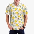 thumbnail image 2 of Balery Flowers and Butterflies Printed Men’s Short Sleeve Polo Shirt, Midweight Men's Shirt,Golf Polo shirts -3X-Large, 2 of 8