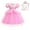 Pink Dress+Accessories, variant on Rongking Cinderella Fancy-Dress Costumes for Girls with Puff Sleeves for Children, Girls 4T