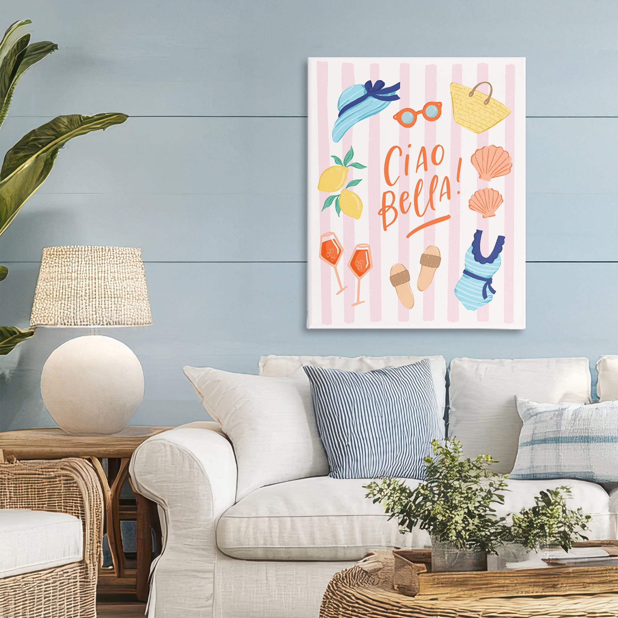 Stupell Industries Summer Ciao Bella Canvas Wall Art, design by Sandra Picco