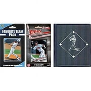 C & I Collectables  MLB Atlanta Braves Licensed 2017 Topps Team Set & Favorite Player Trading Cards Plus Storage Album