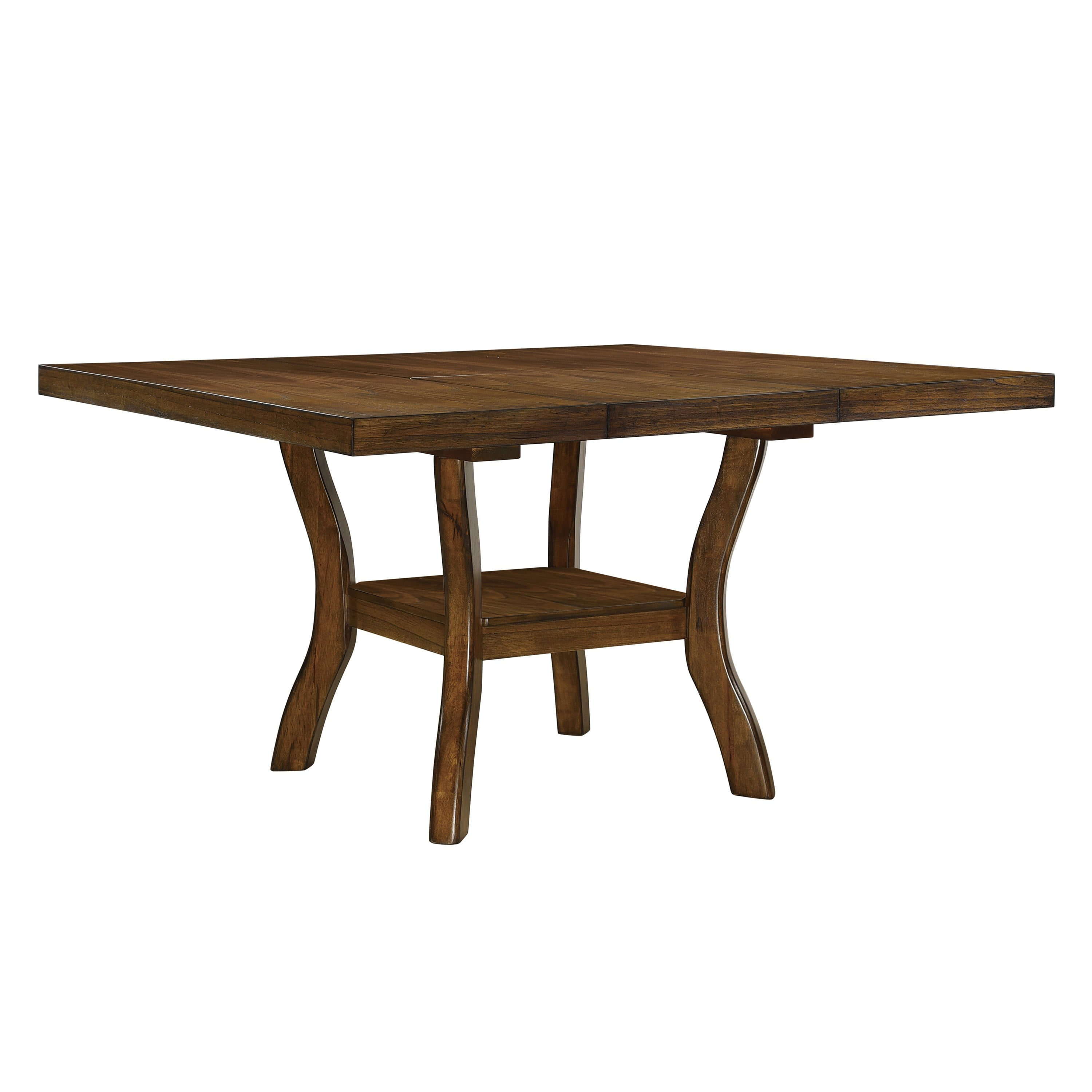 CoSoTower Transitional Brown Finish Dining Table With Lower Display