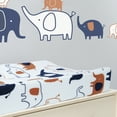 thumbnail image 3 of Lambs & Ivy Playful Elephant White/Blue Baby/Infant Changing Pad Cover, 3 of 4