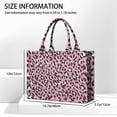thumbnail image 3 of Large Capacity Tote Bag,Pink and Black Of Leopard Print Handbag Fashion Luxury Tote Bag,15.7"x13"x 5.1" Inches,Laptop Compatible, 3 of 6