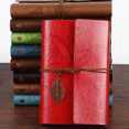 thumbnail image 5 of SagaSave Leather Retro Vintage Notebook Bound Diary Book with Leaf Pendant Travel Journal Note, 5 of 6