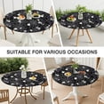 thumbnail image 7 of Halloween Spider Web and Skulls Pattern Round Fitted Tablecloth with Elastic Edge,Dining Table Cover Waterproof,Outdoor Round Tablecloth for Camping,Dining,Indoor and Outdoor, 7 of 7