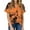 Orange, variant on Womens Tops Plus Size Short Sleeve Black V-Neck Tie Dye T-Shirts Ladies Shirts $5