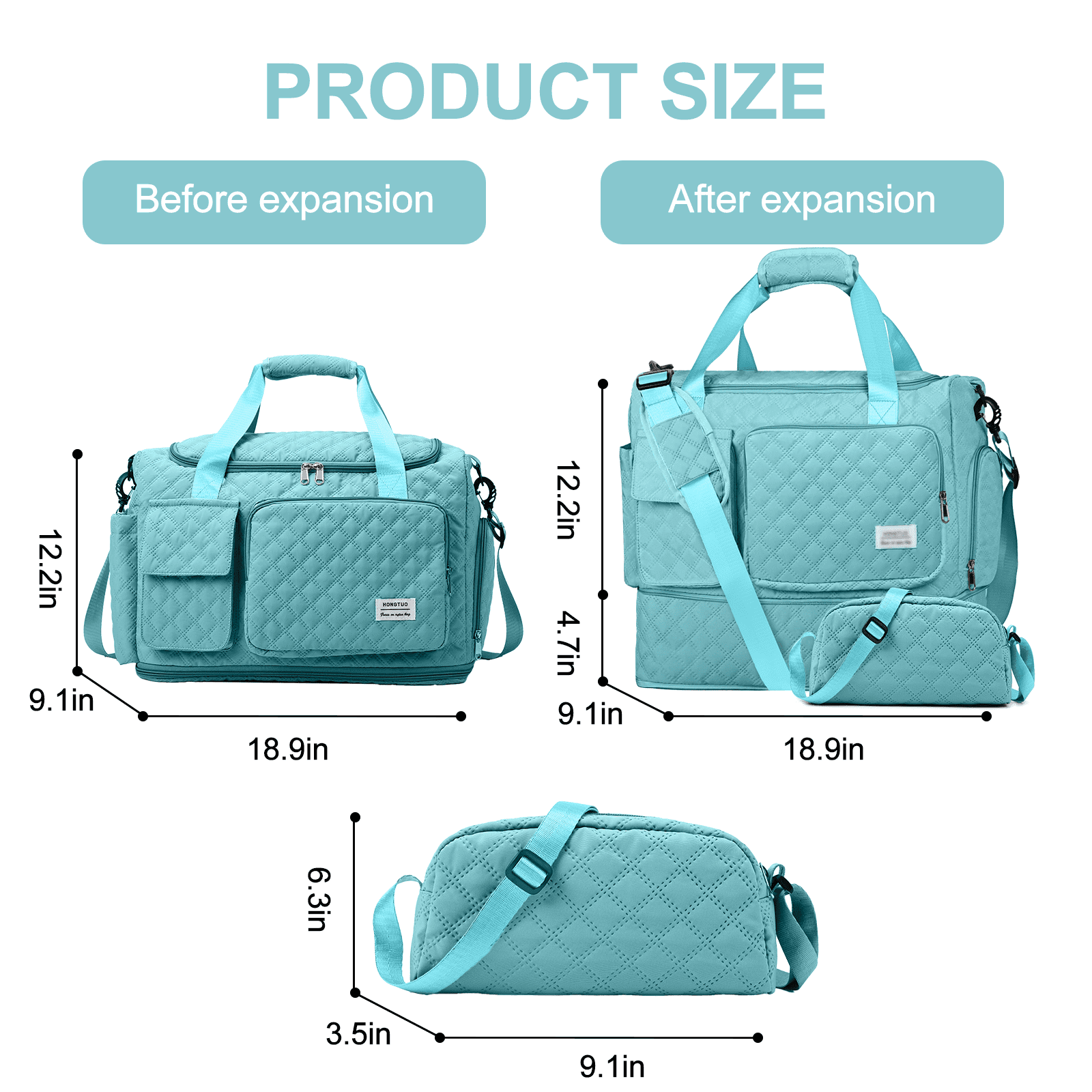 Gynky Travel Duffle Bag Weekender Bags for Women with Shoe Compartment Carry on Overnight Bag with Toiletry Bag Hospital Bag for Labor and Delivery Weekender Overnight Bag for Trave Sport Hospital