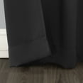 thumbnail image 3 of Sun Zero Nolan Energy Saving Blackout Rod Pocket Curtain Panel, 40"X84", Black (Single Panel), 3 of 7
