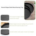 thumbnail image 4 of Bandeja de madera para té, bandeja grande de madera negra, bandeja redonda para té, bandeja de comida para la oficina en casa, casa de té para cenas, bandeja para té, bandeja para bar(30cm), 4 of 8