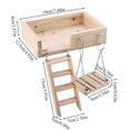 thumbnail image 2 of 3 uds. De madera para hámster, escalera para gatear, divertido juego de juguetes de plataforma oscilante, jaula de juguete para animales pequeños, accesorios para jerbo, rata, Chinchillas, juguetes d TUNC Sencillez, 2 of 5