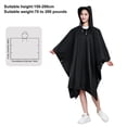 thumbnail image 3 of Dongrere Reusable Rain Poncho, Hooded Waterproof Lightweight Rain Cape, Raincoat for Women Men Outdoor Hiking Travel Use, Black, 3 of 7