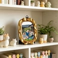 thumbnail image 5 of Gold Carved Photo Frame – Resin Bow Hanging Wall Frame with Stand 6 Shapes To Choose Versatile Tabletop & Wall Decor(B), 5 of 5