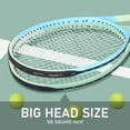 thumbnail image 4 of 27" Tennis Racket Set for Adults, Pre-Strung Tennis Racquets for Beginners, 2-Player Recreational Tennis Set with 3 Balls, 2 Vibration Dampers, 2 Grips, 1 Tennis Bag, 4 of 6