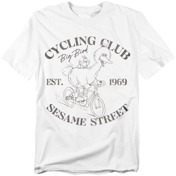 Sesame Street T-Shirt Cycling Club Big Bird Unisex Graphic Tee for Men & Women