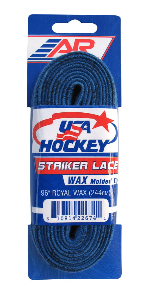 White or Black 132 Inches Waxed Striker Laces A&R Sports USA Hockey Laces 