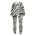 thumbnail image 5 of SCRAWLGOD Fashionable Women's Yoga Skirt with Leggings Polyester Spandex Golf Pants Elastic Soft Pickleball Leggings with Skirt Casual Outfits, Vintage Zebra Print Black White, S, 5 of 7