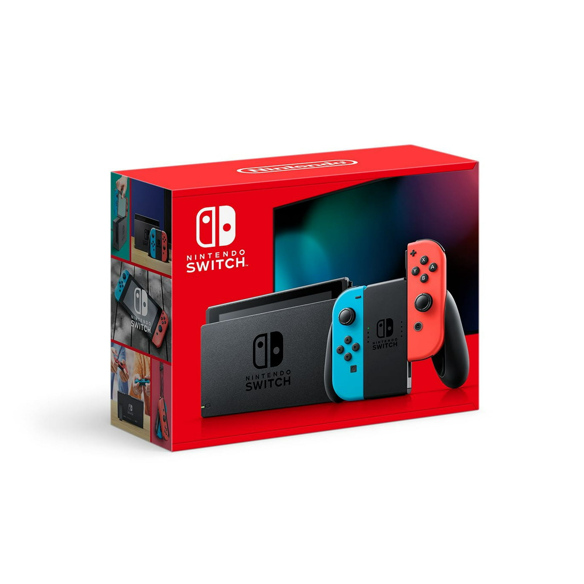 ニンテンドーSwitch Nintendo Switch, Neon Blue and Red JoyCon, Versatile Gaming.