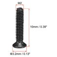 thumbnail image 3 of Uxcell M2 x 10mm Phillips Screws Fastener Black Zinc Plated 350 Pack, 3 of 5