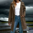 thumbnail image 6 of Women's Waterproof Rain Jacket Long Raincoat Hooded Zip Up Outdoor Lightweight Trench Coat Windbreaker Jacket with Pockets (XL, Brown), 6 of 6
