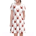 thumbnail image 1 of Balery Spiders Insects Vestidos sueltos de manga corta para mujer, vestidos de verano 2025, vestidos casuales de corte A con vuelo., 1 of 6