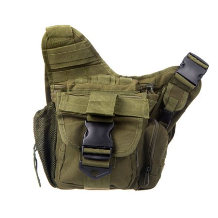 Molle Shoulder Bag - Molle Tactical Shoulder Strap Bag Pouch Travel Backpack Camera Military Bag Army Green