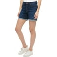 thumbnail image 2 of Calvin Klein Jeans Women`s Roll Cuff Denim Short- Pacific Blue Size:4, 2 of 4